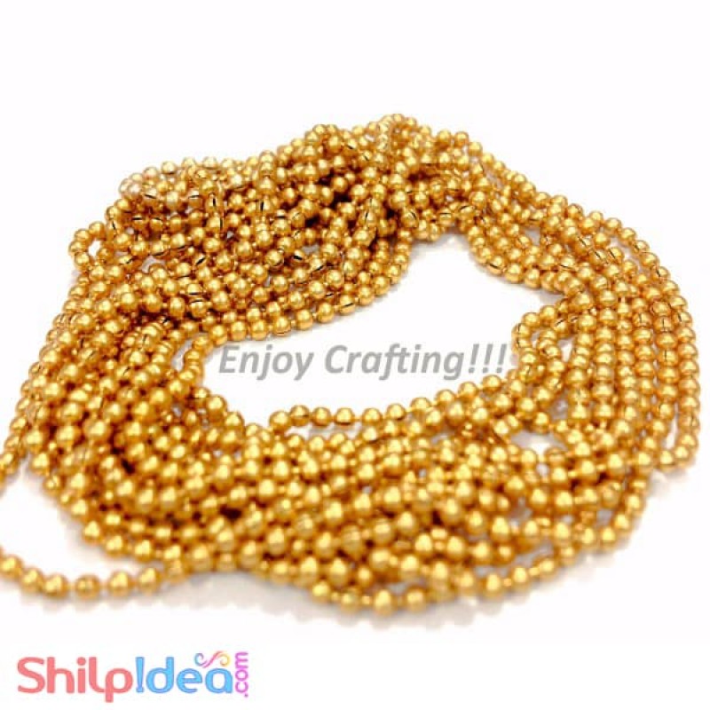 Metal Ball Chain 1.5mm - Golden - 2 meter